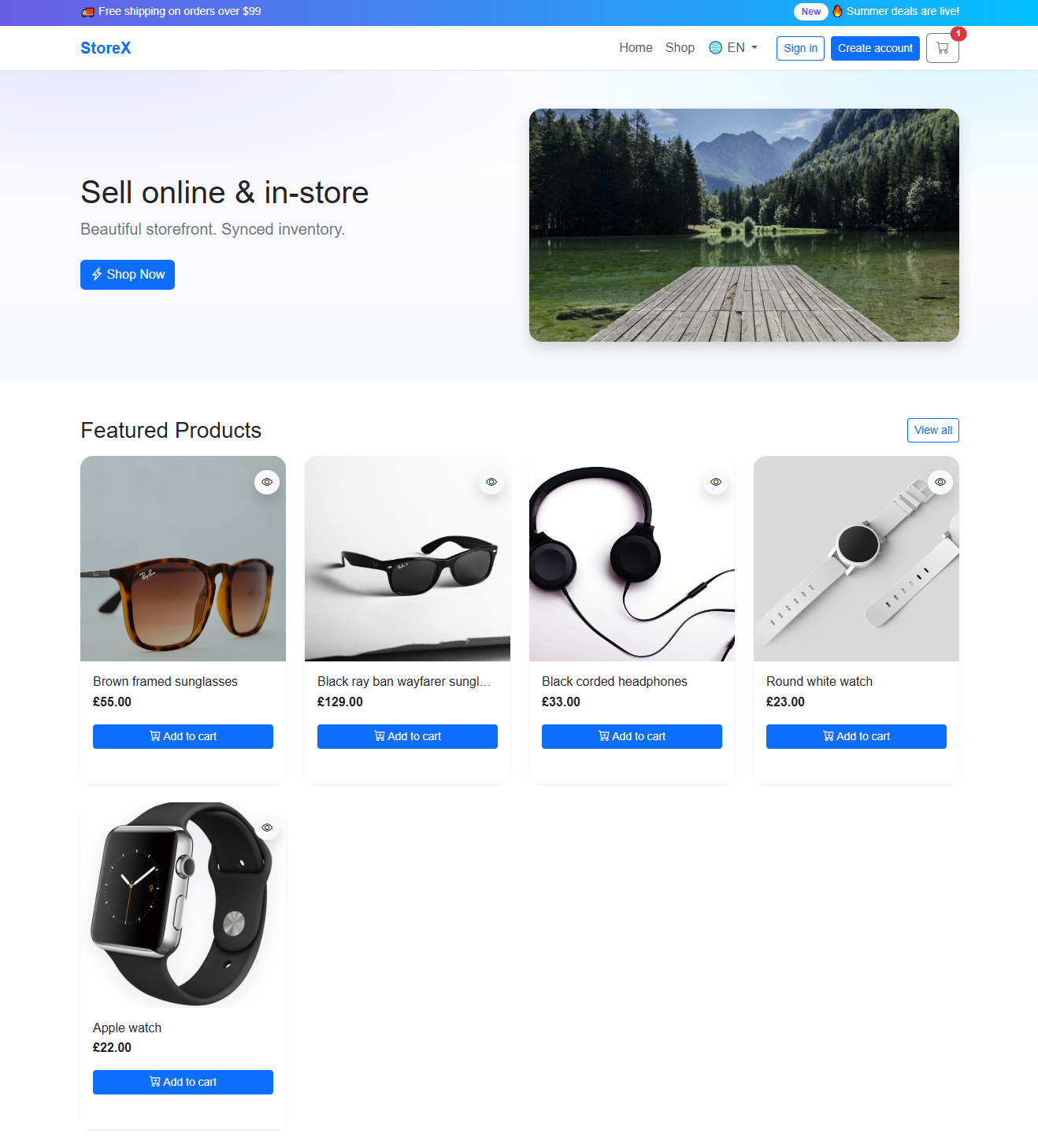 Storefront Home (example)